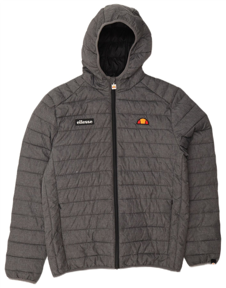 Ellesse muška podstavljena jakna s kapuljačom UK 40 veliki sivi poliamid