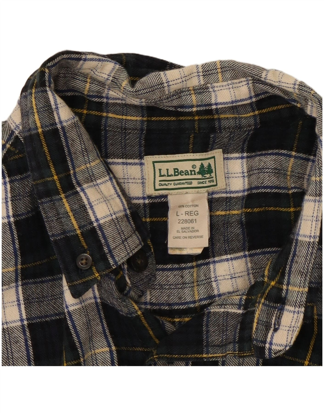 L.L.BEAN Muška flanelska košulja, veliki tamnoplavi karirani pamuk