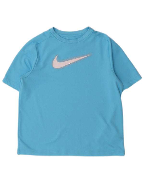 Nike Boys Dri Fit Graphic T-Shirt Top 13-14 Years XL plavi poliester