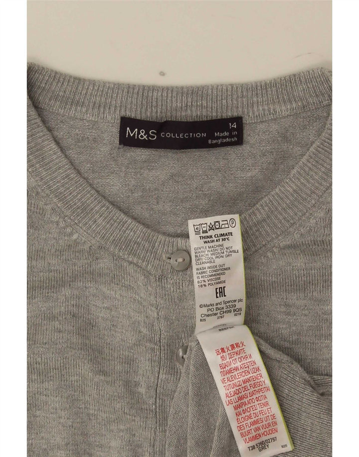 Marks & Spencer ženski balero džemper UK 14 Srednje siva viskoza