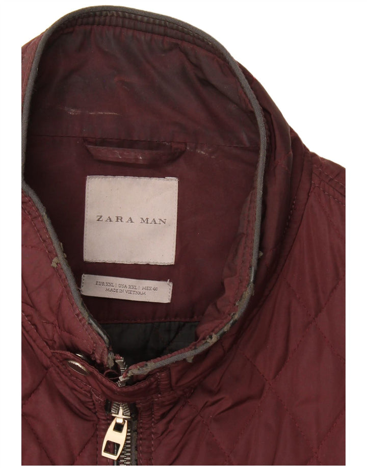 Zara muška prošivena jakna UK 44 2XL Bordo