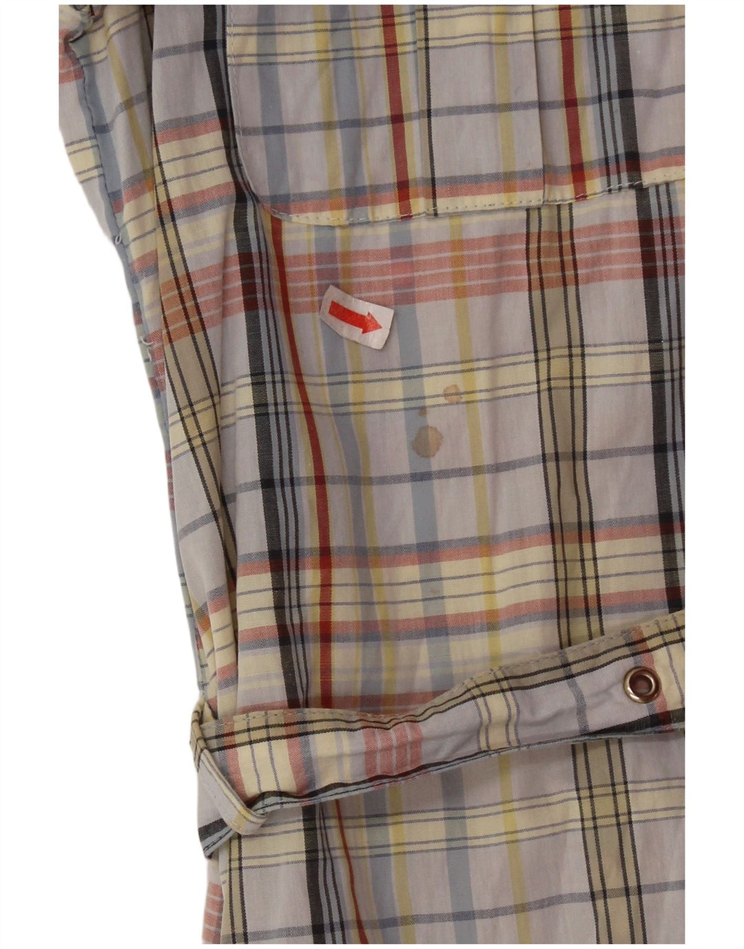 Vintage ženska košulja haljina UK 14 Srednje raznobojni karirani pamuk