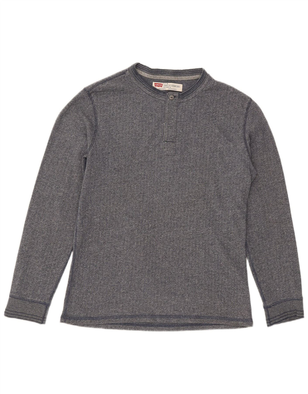 Levi's muška majica standardnog kroja s dugim rukavima, mala siva pamučna riblja kost