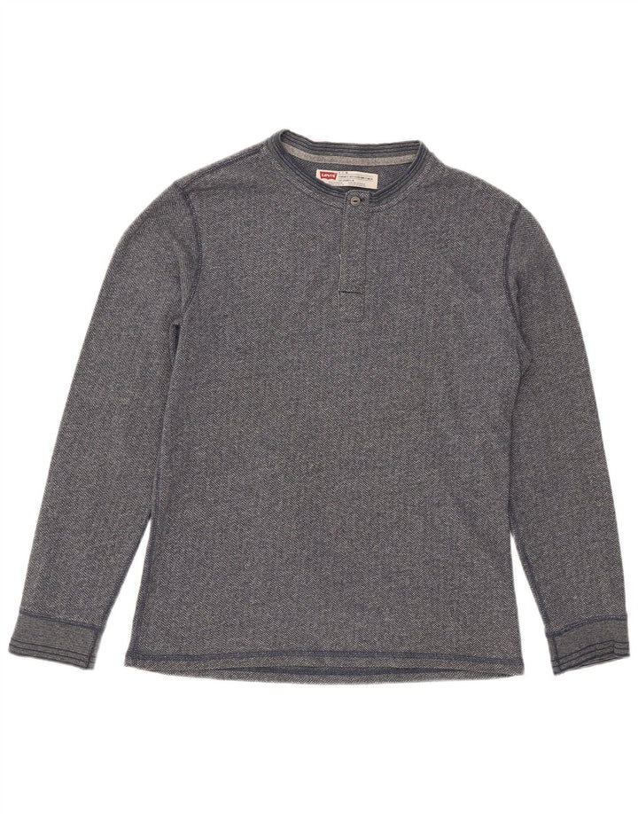Levi's muška majica standardnog kroja s dugim rukavima, mala siva pamučna riblja kost