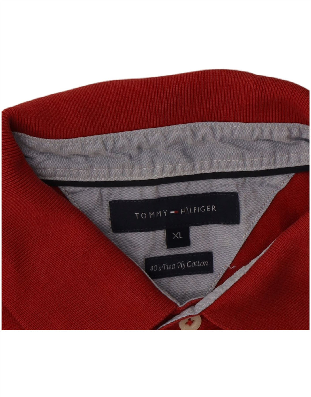 TOMMY HILFIGER Mens Polo Shirt XL Red