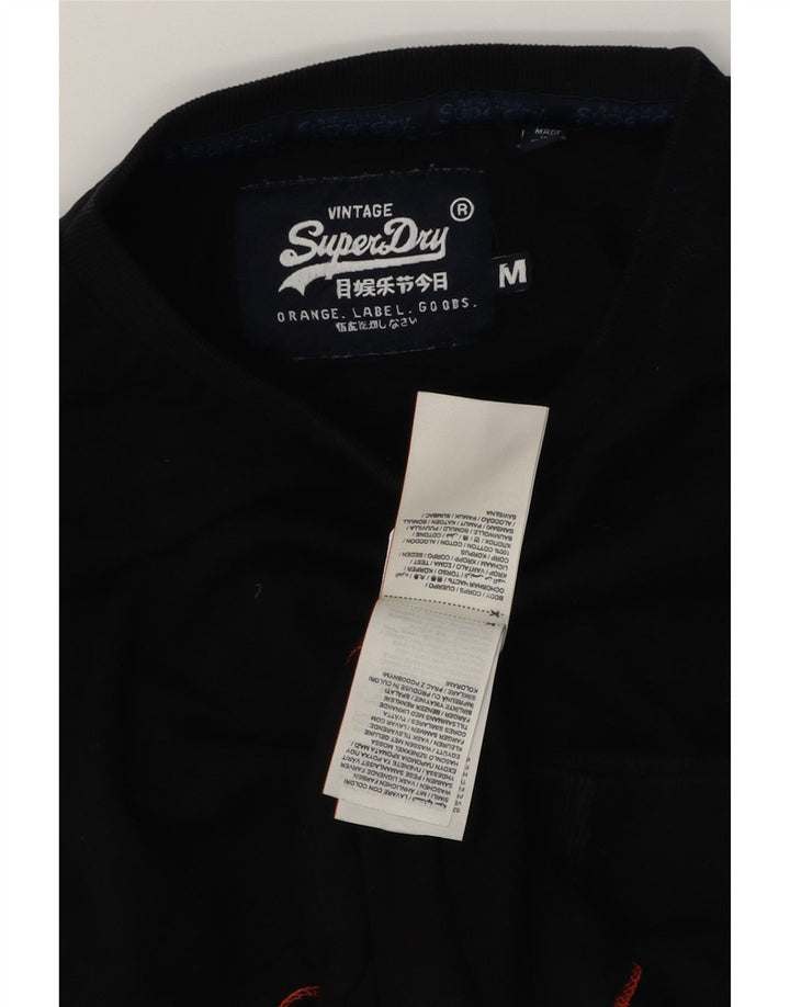 SUPERDRY muška majica dugih rukava, srednje crni pamuk