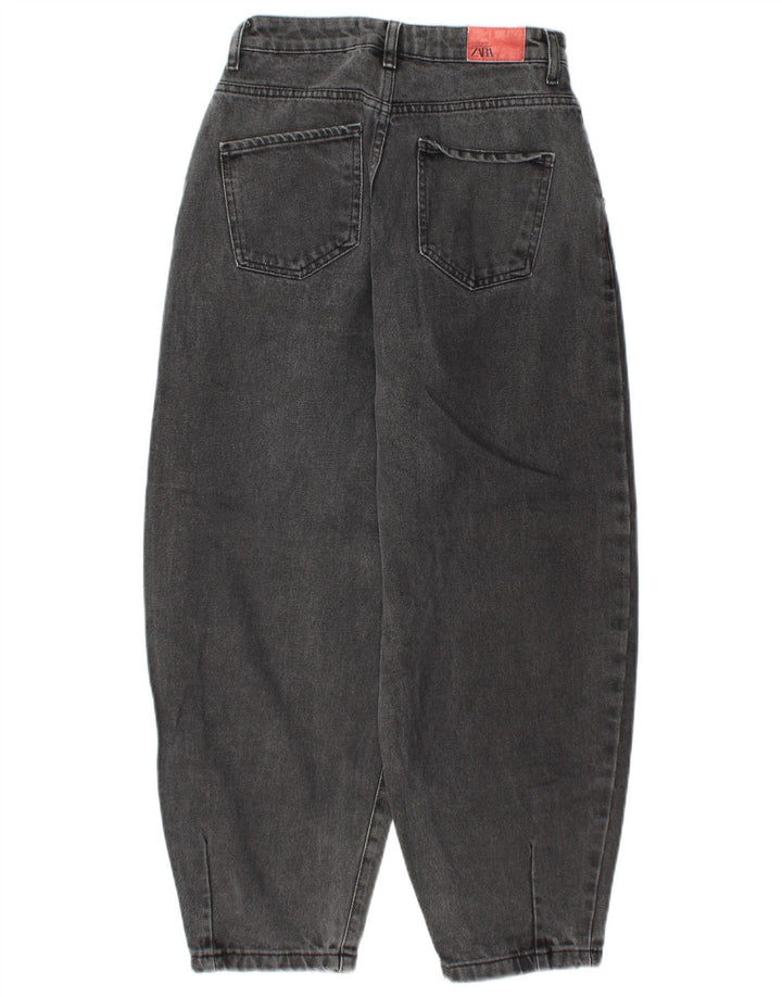 ZARA ženske balon kratke traperice visokog struka EU 34 2XS W24 L25 sive