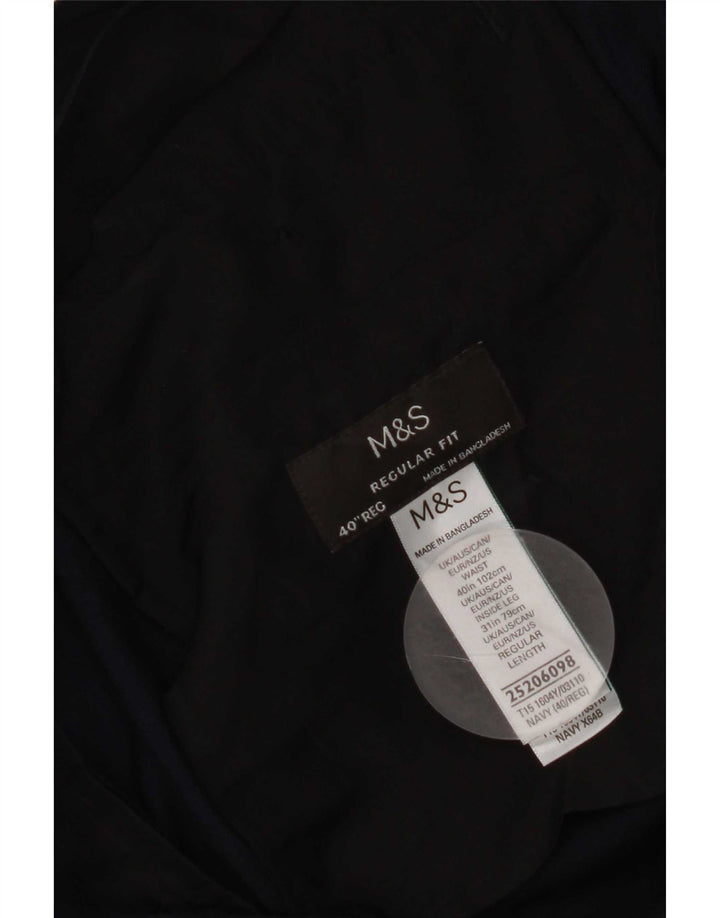 Marks & Spencer muške ležerne hlače regularnog kroja W40 L31 tamnoplave