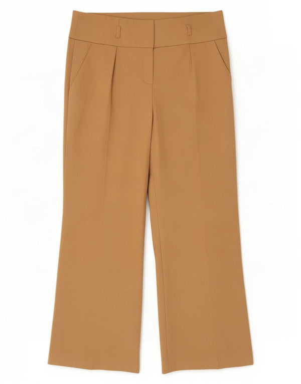 Marks & Spencer ženske široke ležerne hlače UK 14 Large W32 L27 Bež