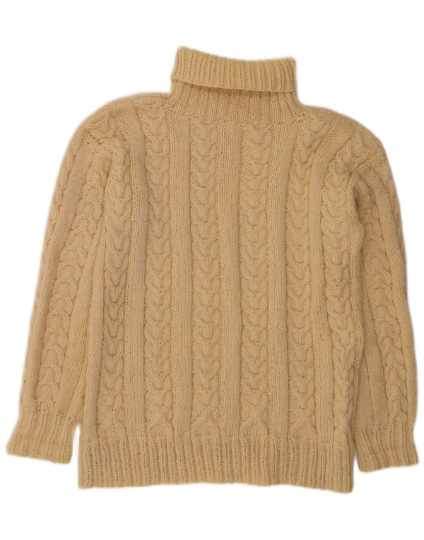 VINTAGE ženski pulover s rol izrezom UK 14 Large Off White