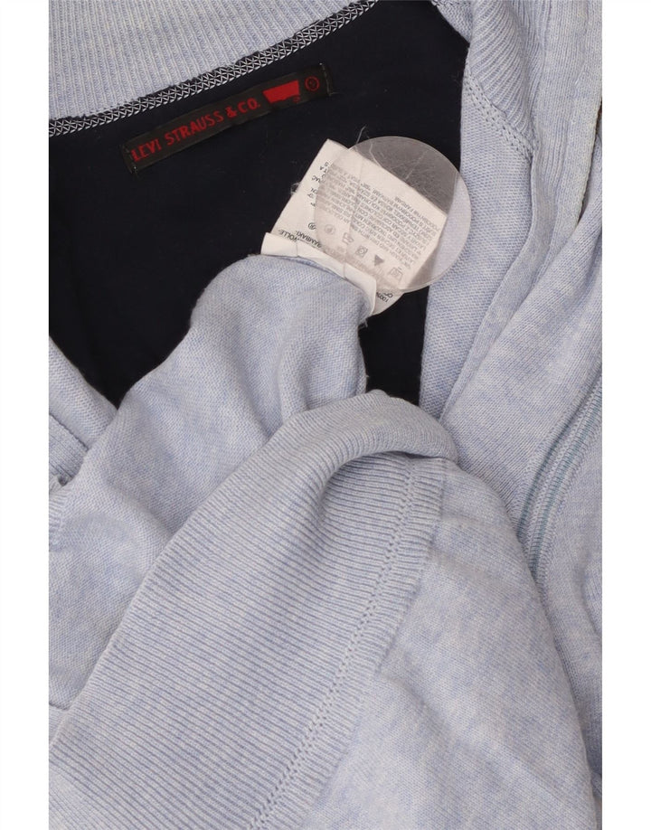 LEVI'S ženski kardigan pulover UK 10 Mali plavi pamuk