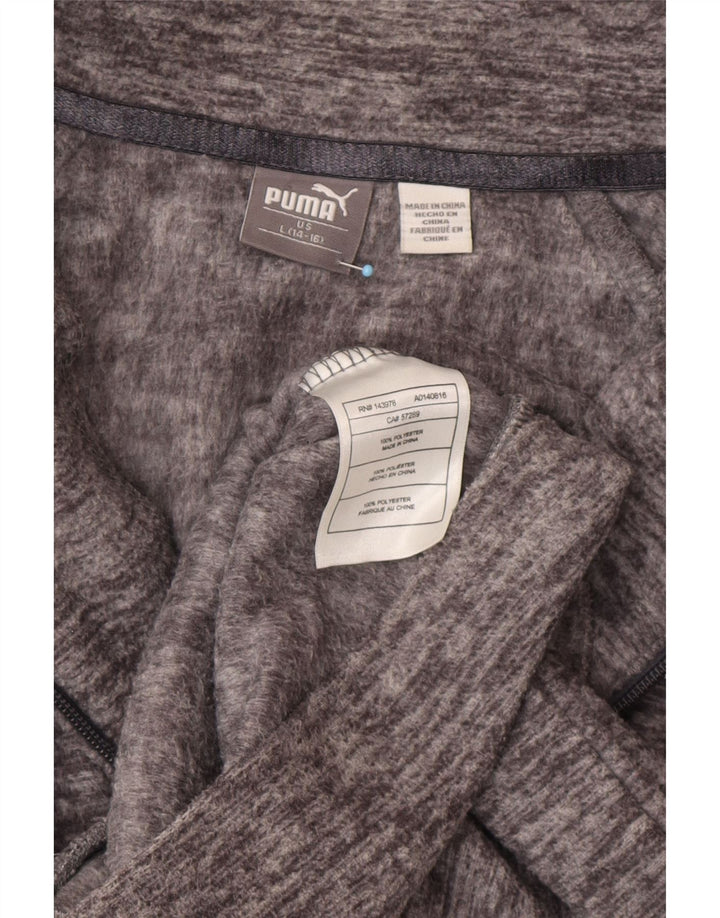 PUMA jakna od flisa za dječake 14-15 godina veliki sivi flekasti poliester