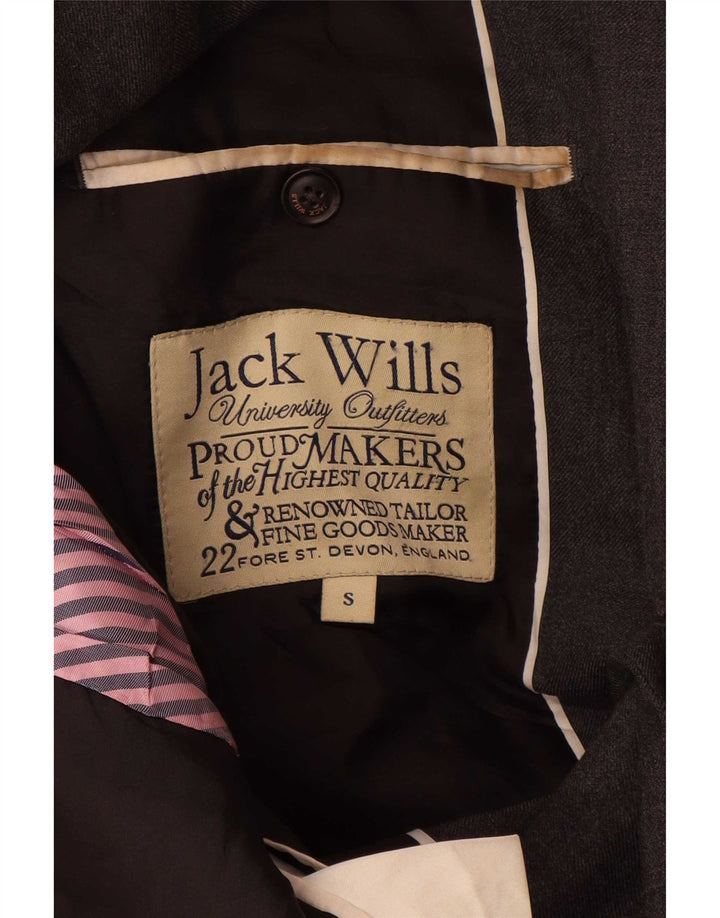Jack Wills Muška jakna sa 2 gumba UK 36 Mala siva vuna