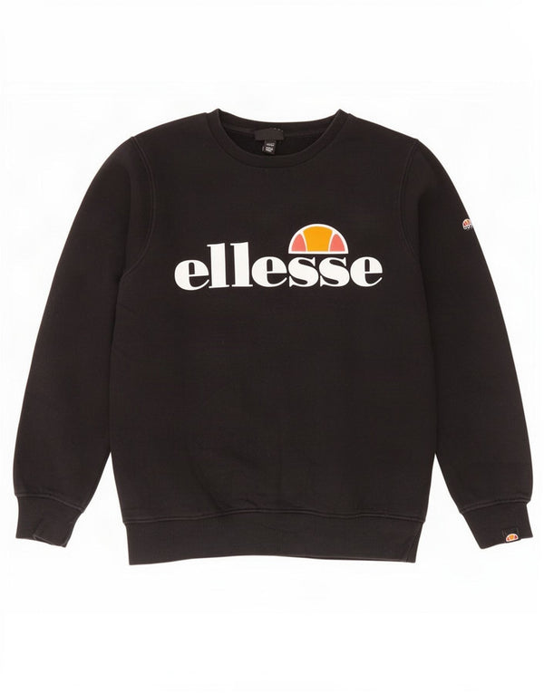 Ellesse Boys Graphic Sweatshirt Džemper 12-13 godina crni pamuk