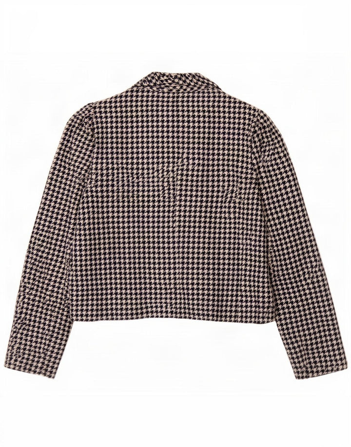 Mona Ženska jakna s 2 gumba UK 12 Srednje mornarsko plava houndstooth
