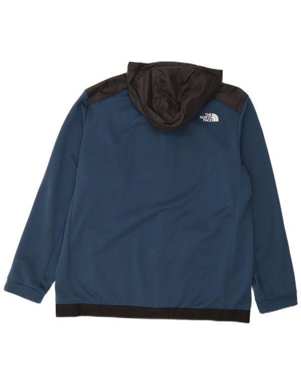 The North Face muški pulover s kapuljačom s patentnim zatvaračem XL tamnoplavi poliester u blokovima boja