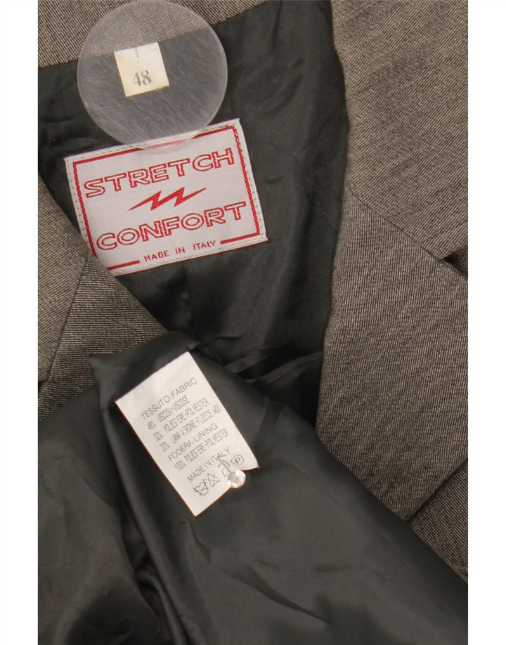 Vintage ženski kaput IT 48 XL siva viskoza