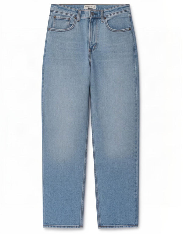 Abercrombie & Fitch ženske ravne traperice visokog struka US 4 male W27 L29 plava