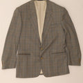 Prandina muška jakna sako s 2 gumba UK 40 Large Green Houndstooth Nova vuna