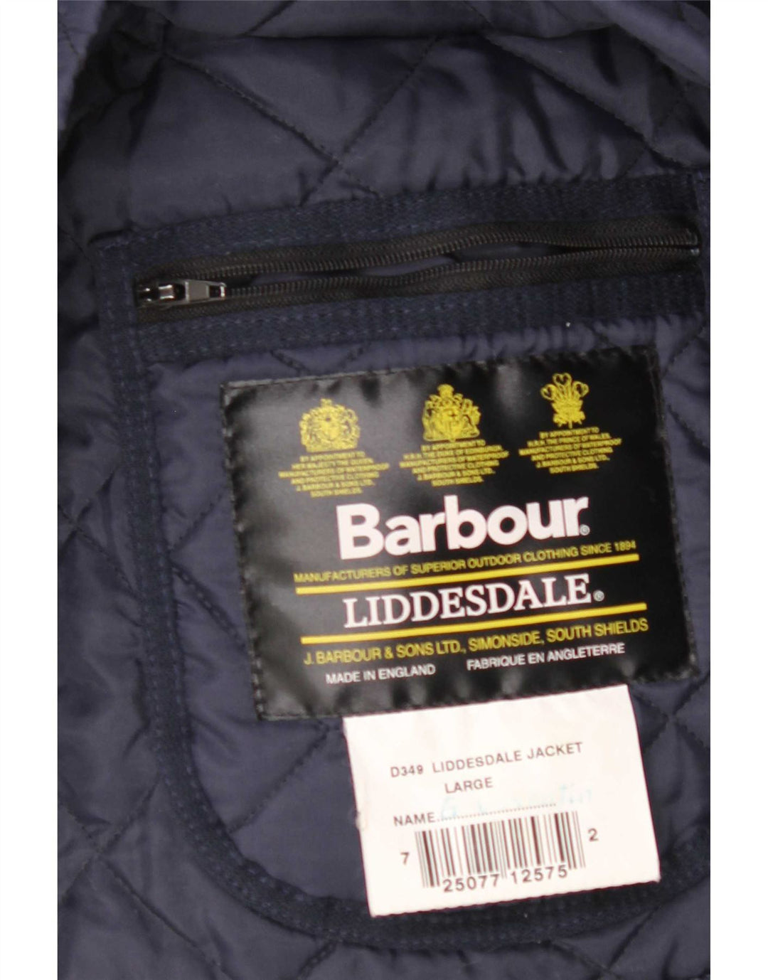 Barbour muška prošivena jakna LIDDESDALE UK 40 velika tamnoplava najlonska