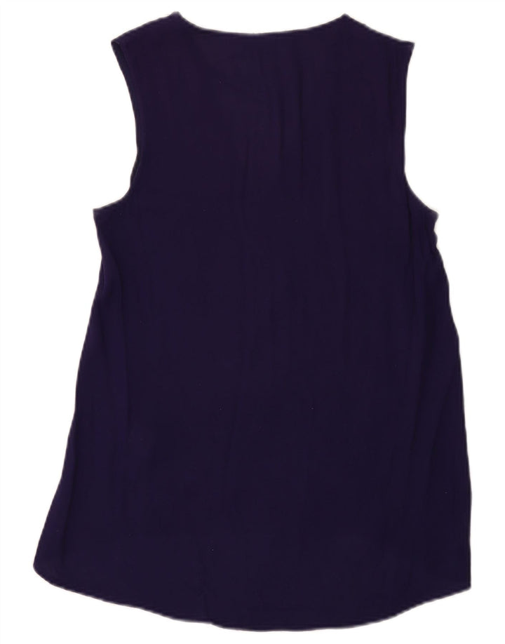Zara ženska bluza Top UK 10 Mali tamnoplavi poliester