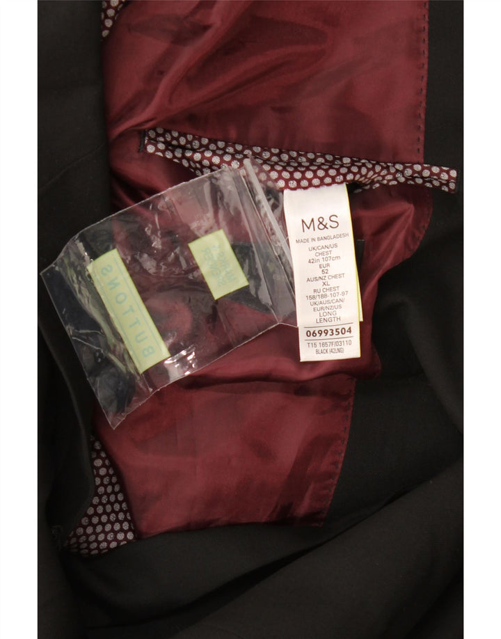Marks & Spencer muška dugačka jakna s 2 gumba UK 42 XL crna