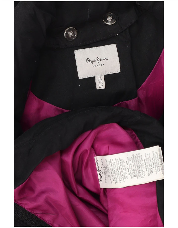 PEPE Jeans jakna s kapuljačom i podstavljenom podstavom za djevojčice 11-12 godina XS crna poliester