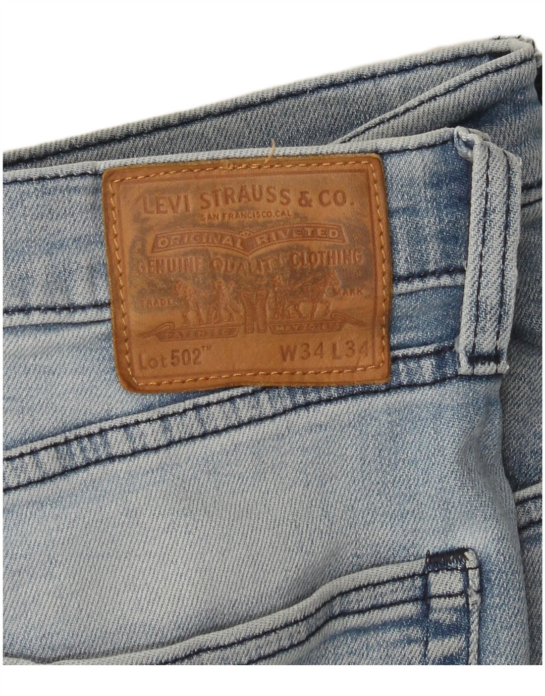 Levi's muške 502 sužene traperice W34 L34 Plave