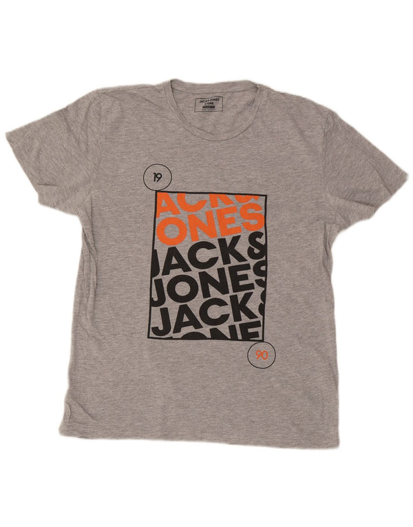 Jack & Jones muška majica kratkih rukava regularnog kroja XL, sivi flekasti pamuk