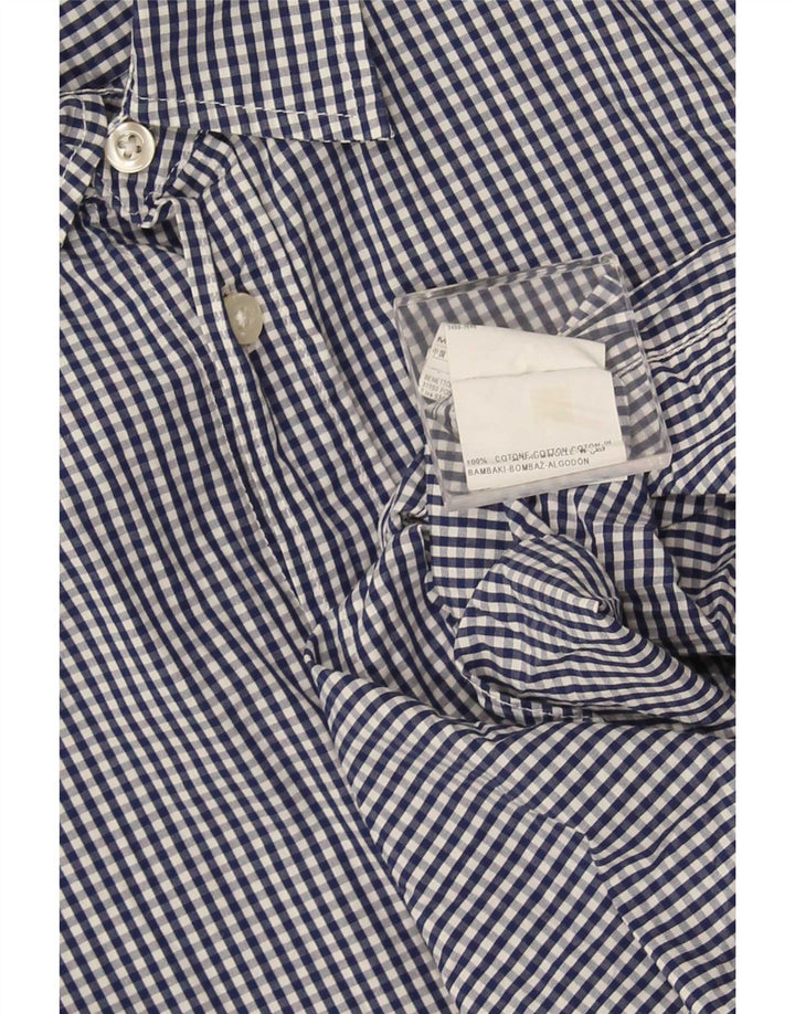 Benetton muška košulja srednje plave boje gingham pamuka
