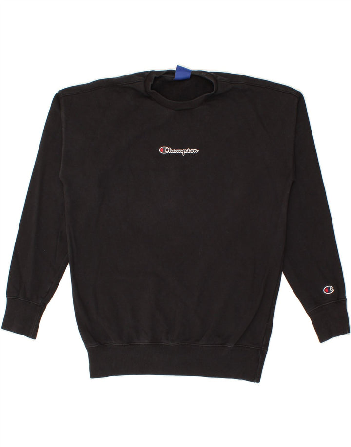 CHAMPION Mens Graphic Sweatshirt Jumper Small Navy Blue Cotton Vintage Champion and Second-Hand Champion from Messina Hembry 