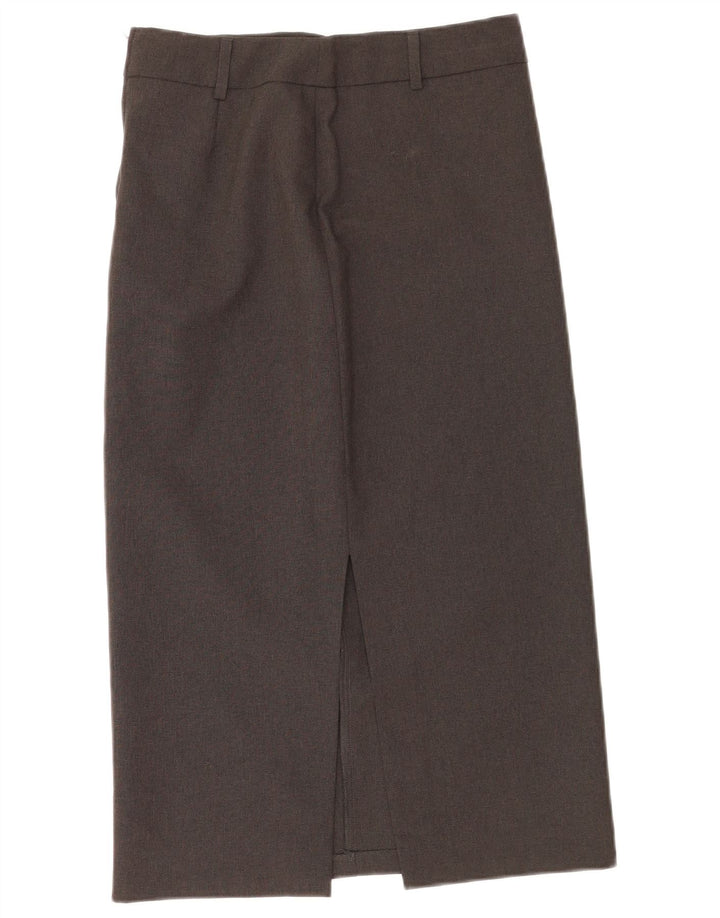 Benetton ženska midi ravna suknja IT 40 mala W26 sivi poliester