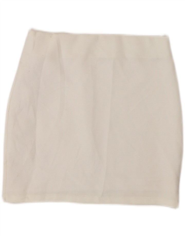 Zara ženska mini suknja mala W26 bijeli poliester