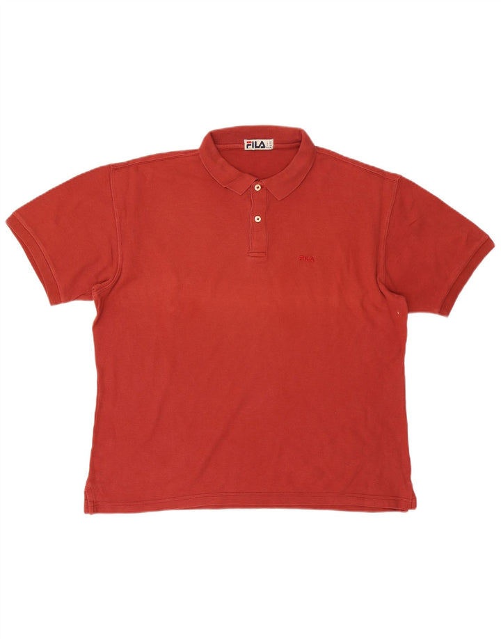 FILA muška polo majica srednje crvene pamučne boje