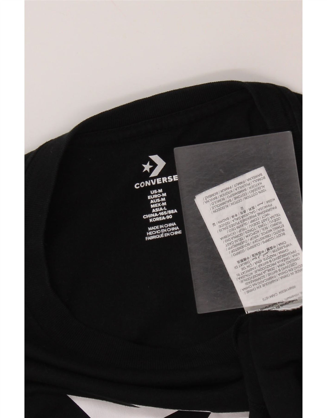 CONVERSE Ženska majica kratkih rukava s grafičkim motivima UK 14 srednje crni pamuk