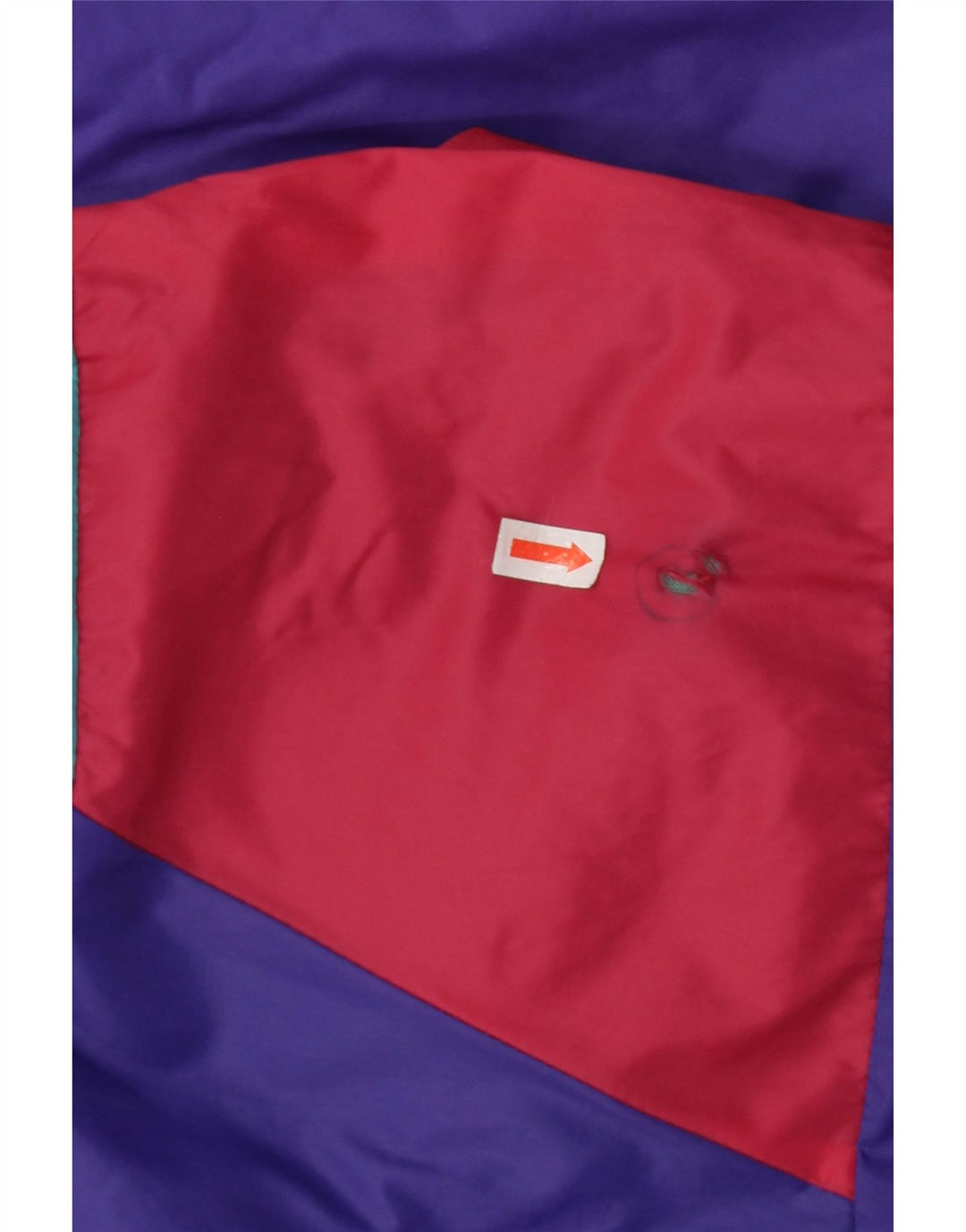 VINTAGE muška anorak jakna s kapuljačom širokog kroja UK 36 Small Purple Colourblock