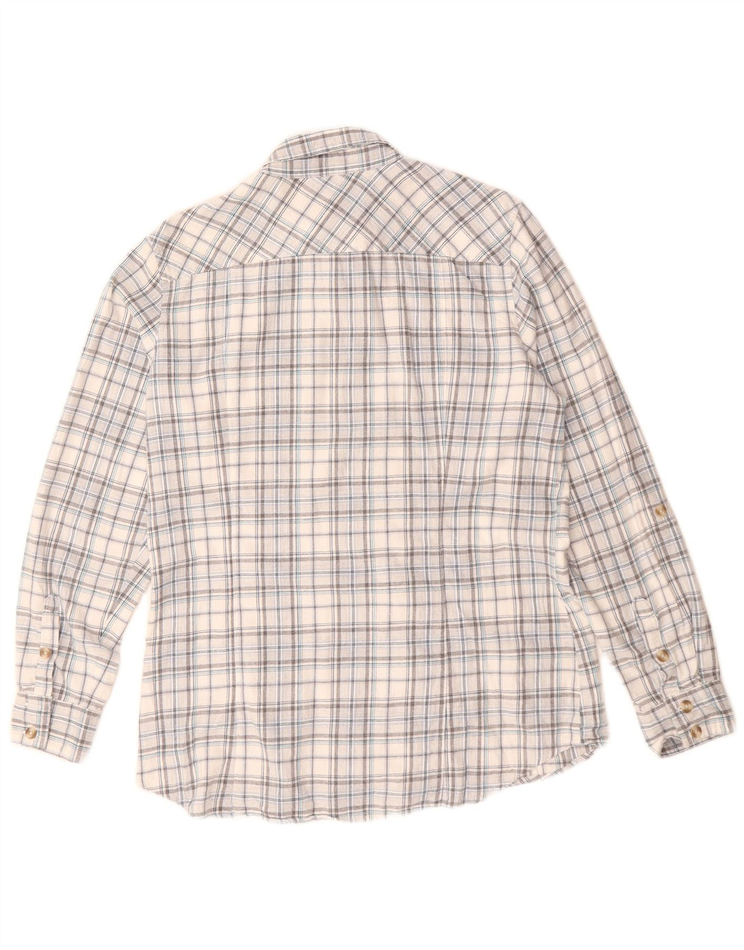 EDDIE BAUER Ženska košulja UK 16 Veliki sivi karirani pamuk