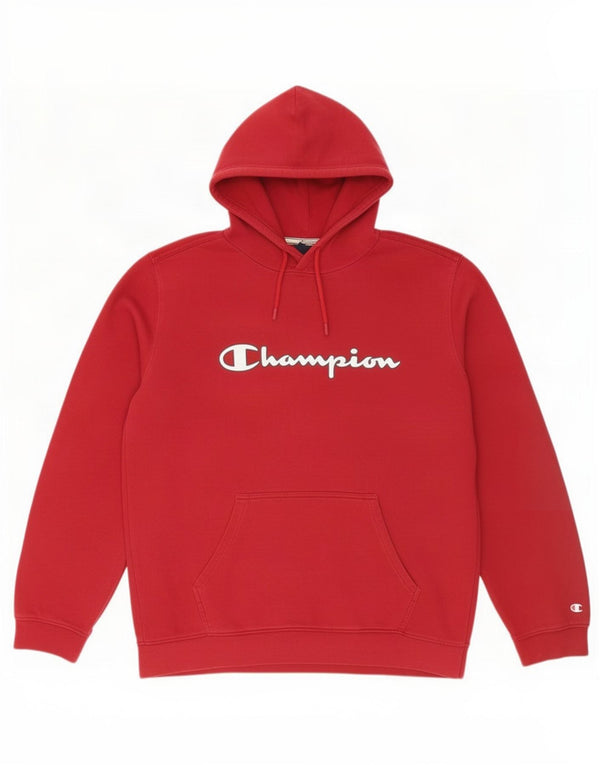 Champion Mens Graphic Hoodie Jumper XL Red
