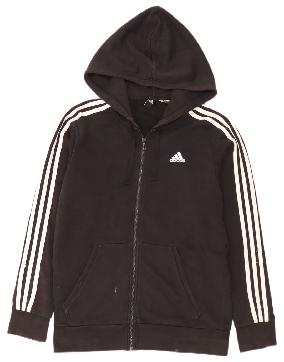 Adidas muški pulover s kapuljačom na patentni zatvarač srednje crne boje