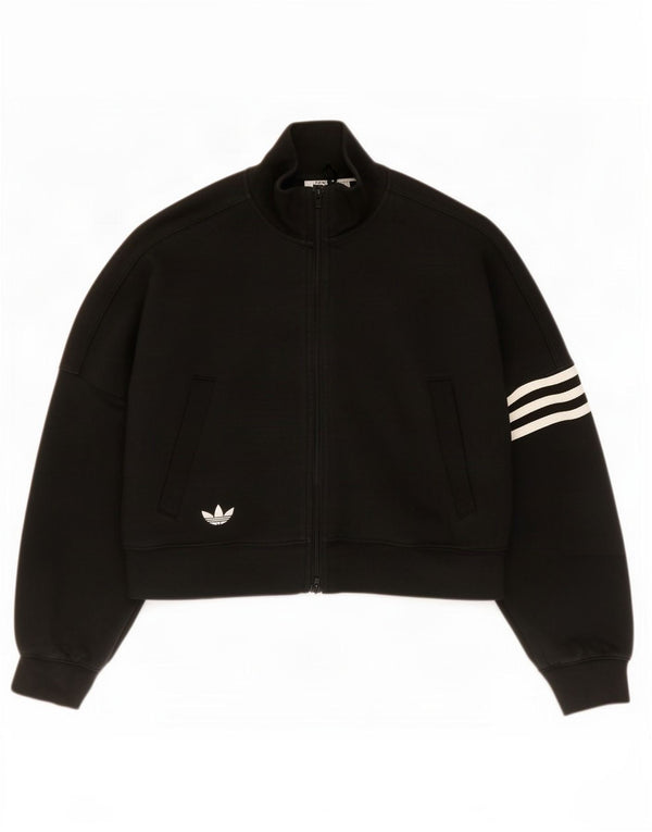 Adidas ženska gornja jakna prevelike trenirke UK 4/6 XS crni pamuk