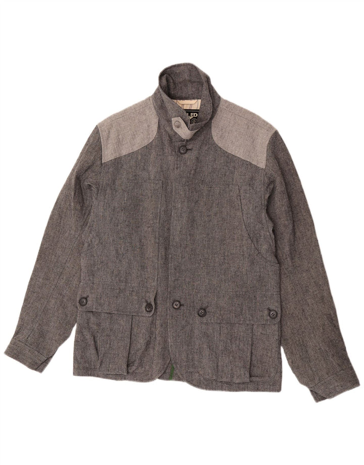 Vintage muška pomoćna jakna UK 40 Large Grey Colourblock lan