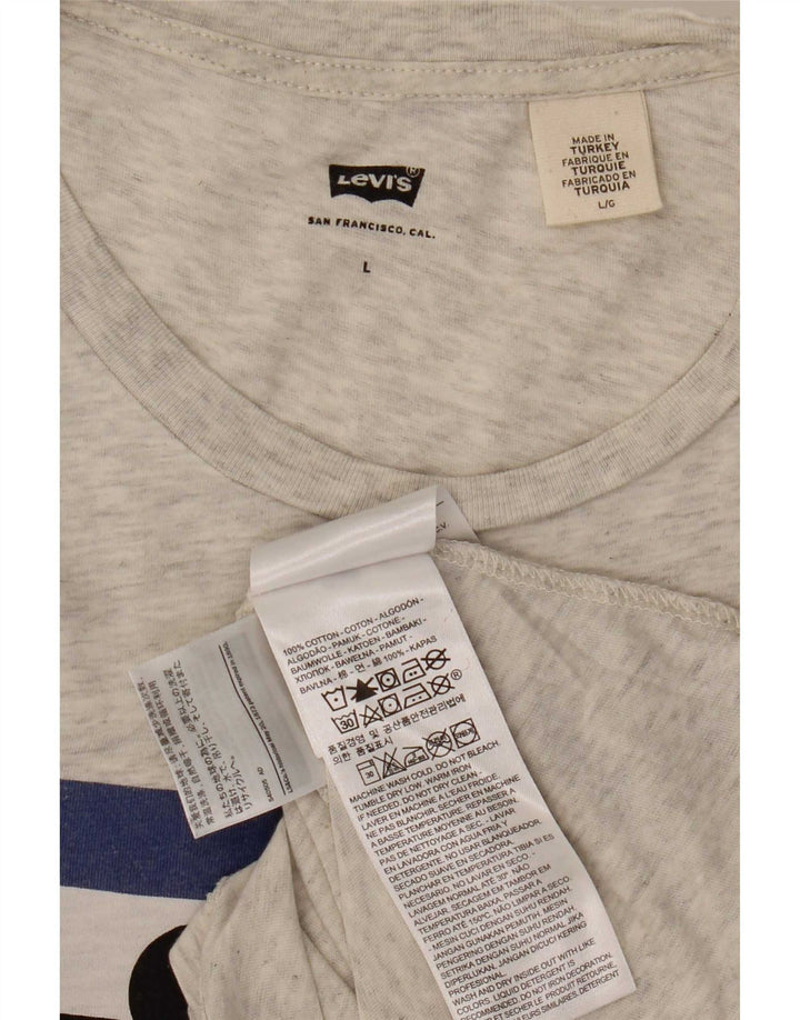 Levi's muška majica kratkih rukava s grafičkim motivima, veliki sivi pamuk
