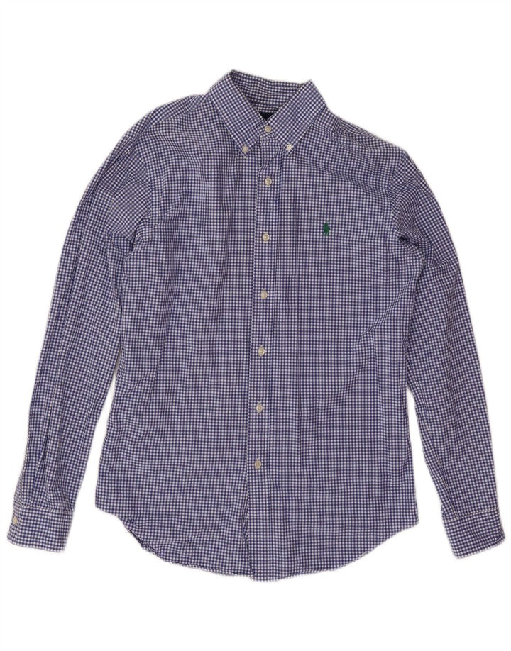 Ralph Lauren muška uska košulja srednje plave boje gingham pamuka