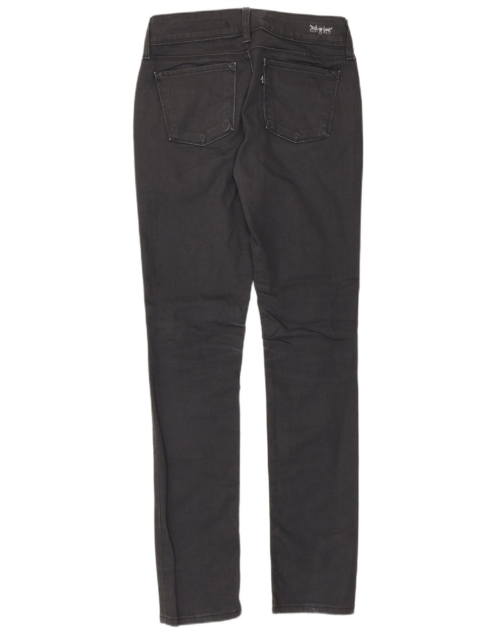 Levi's ženske uske traperice W28 L32 crni pamuk