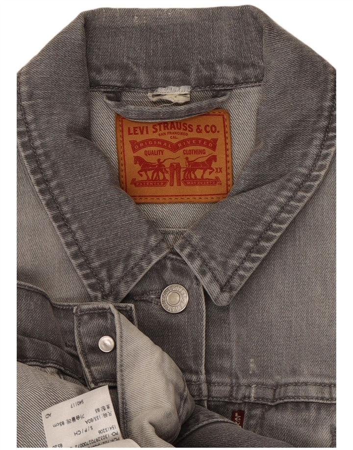 LEVI'S ženska jakna od kratkog trapera UK 10 Mala siva pamuk