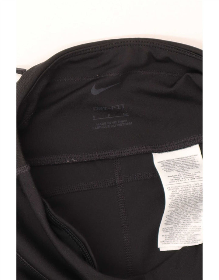 Nike Ženske Dri Fit Leggings UK 8 Male crne Colourblock Poliester