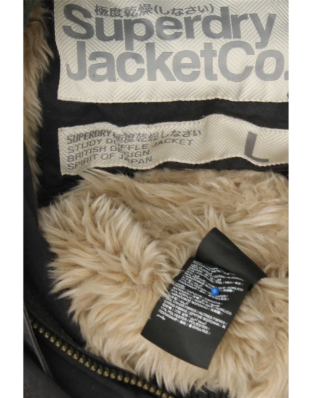 Superdry ženska bomber jakna s kapuljačom UK 16 Veliki sivi pamuk