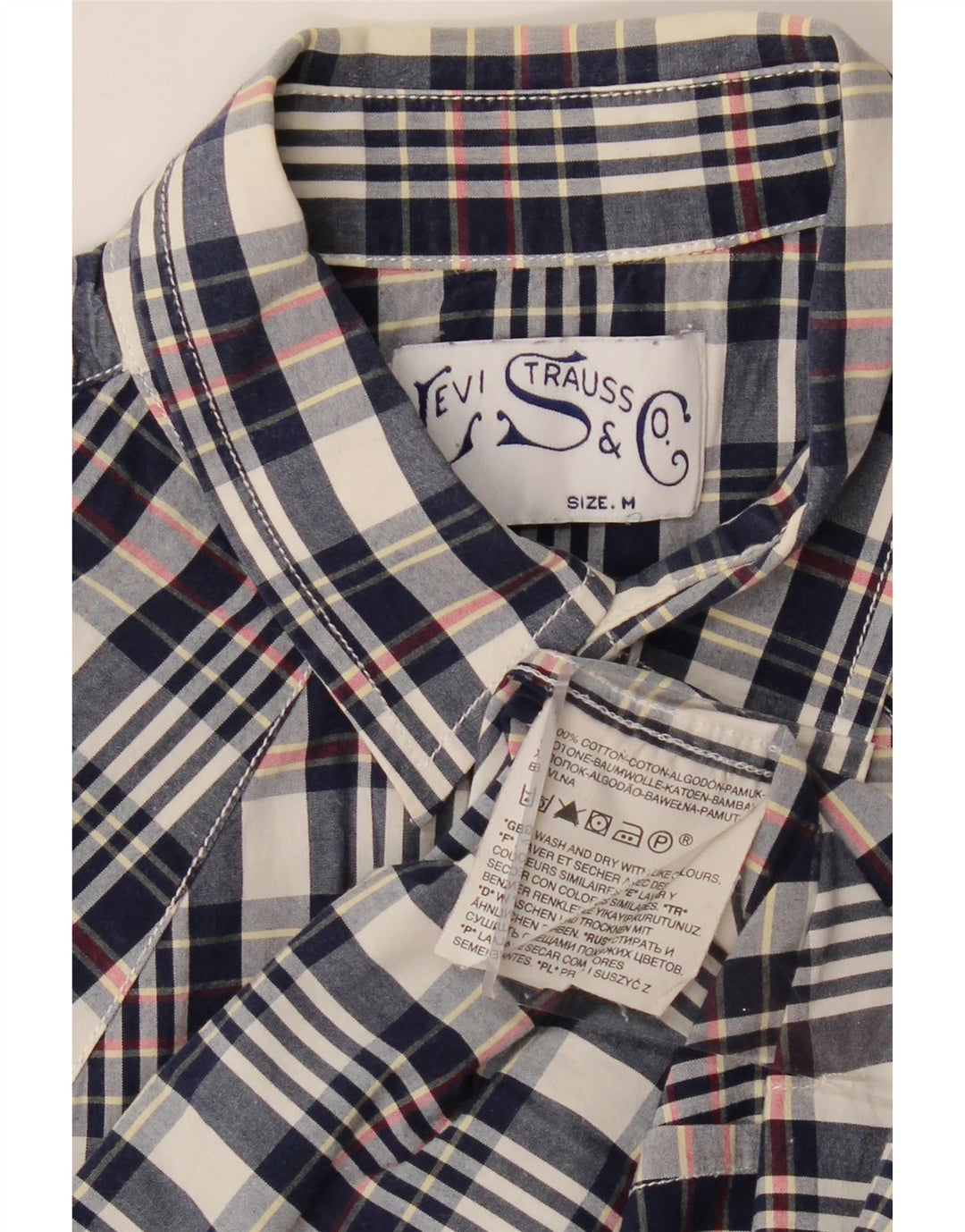 LEVI'S muška košulja Srednja tamnoplava karirana pamuk