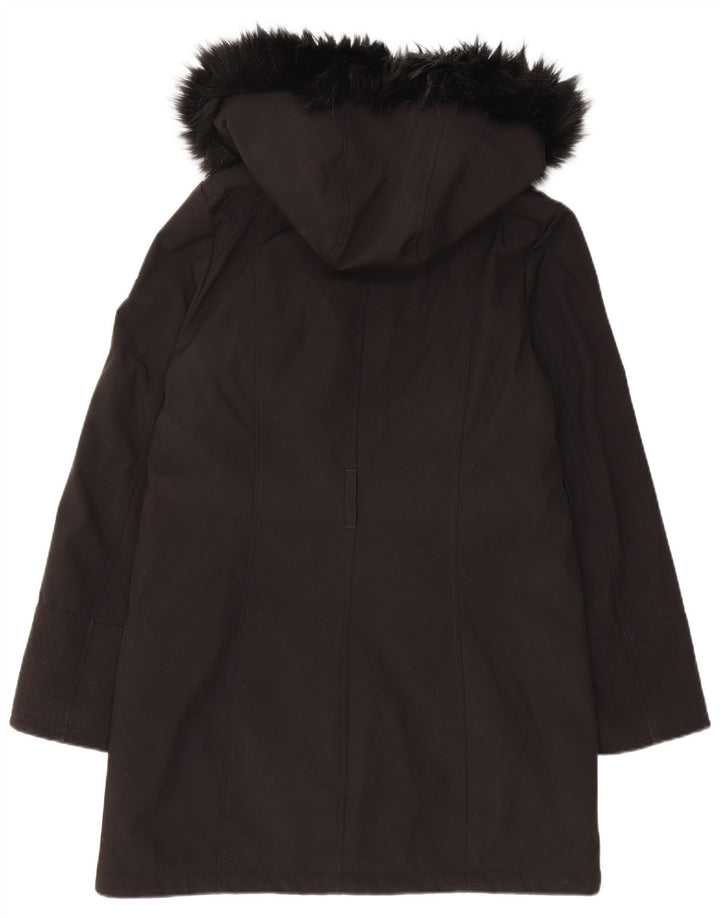 Dkny ženska parka jakna s kapuljačom UK 10 Small Crna Poliester