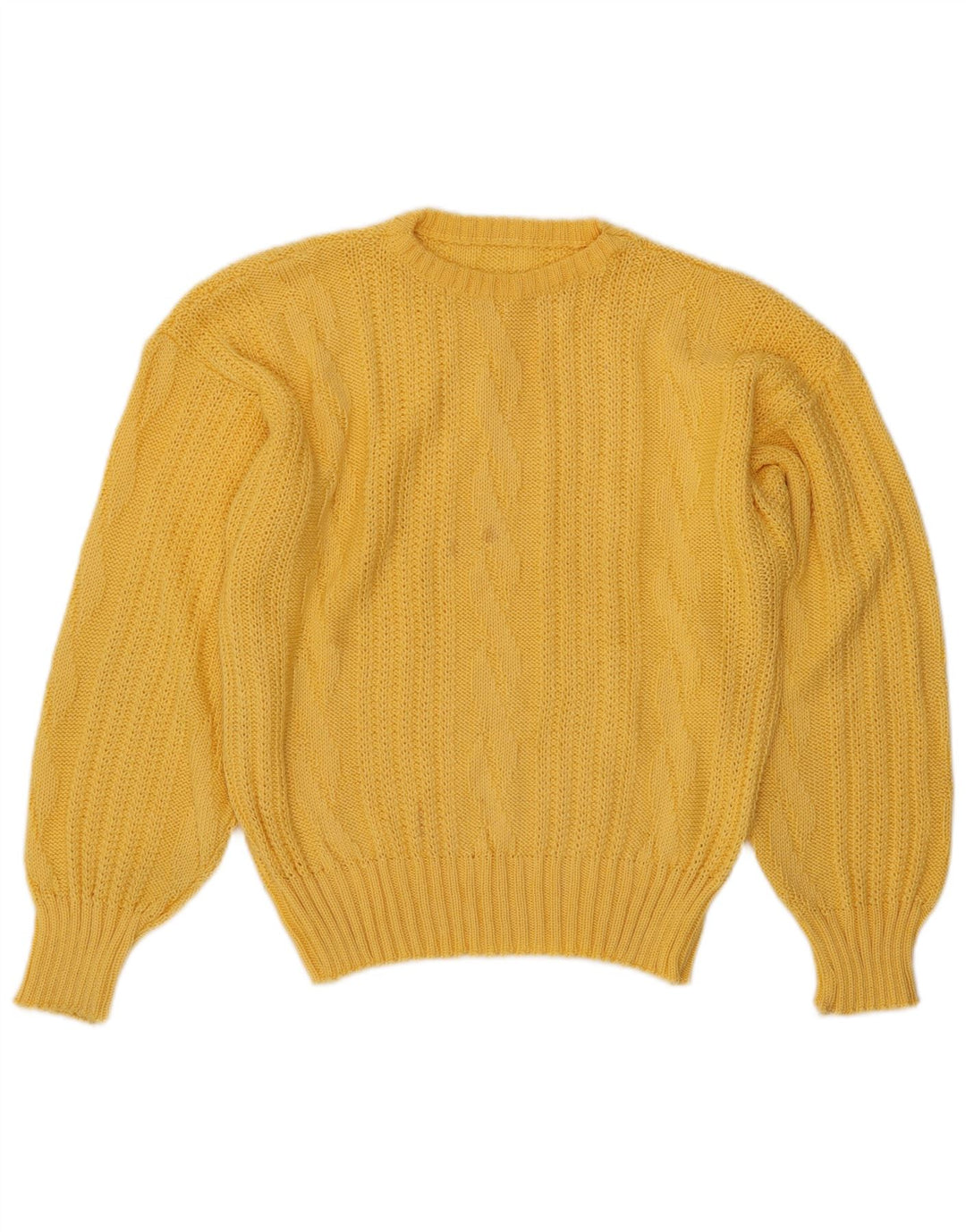 VINTAGE ženski džemper s okruglim izrezom IT 48 XL žuti akril